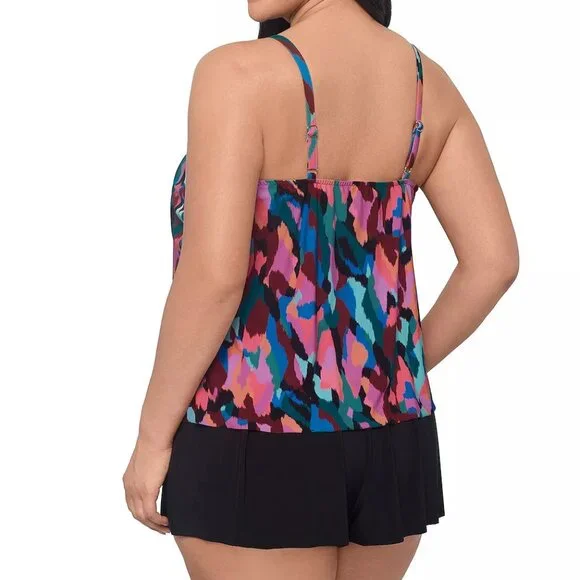 Swimsuit 18W Shorts One Piece Trimshaper Bathing Suit Plus Size Tummy Shaper NWT
